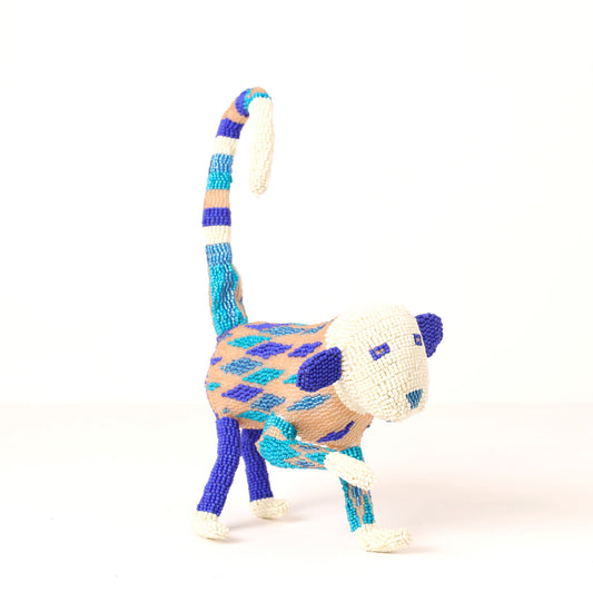 beaded monkey art