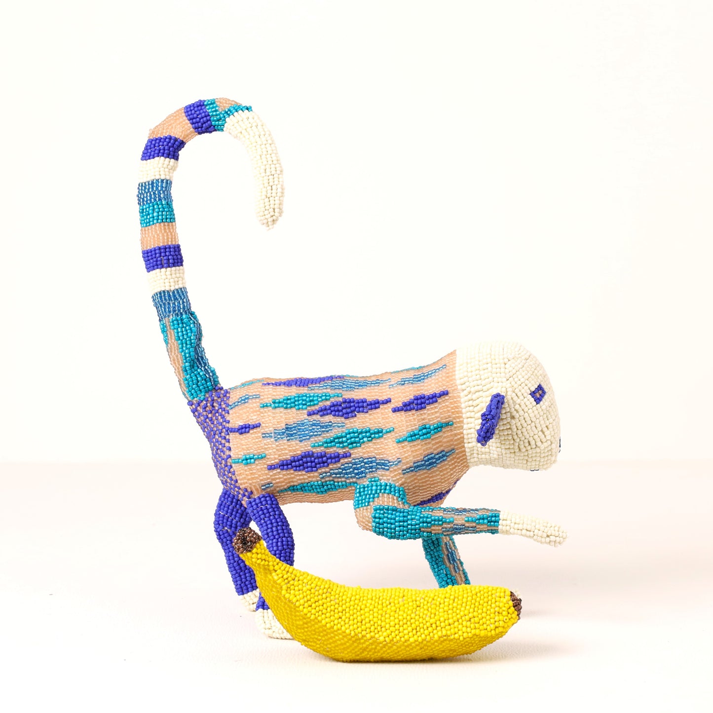 beaded monkey art