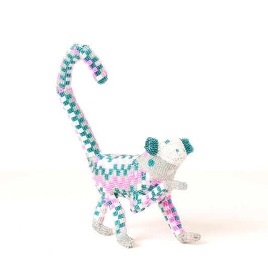 beaded monkey art