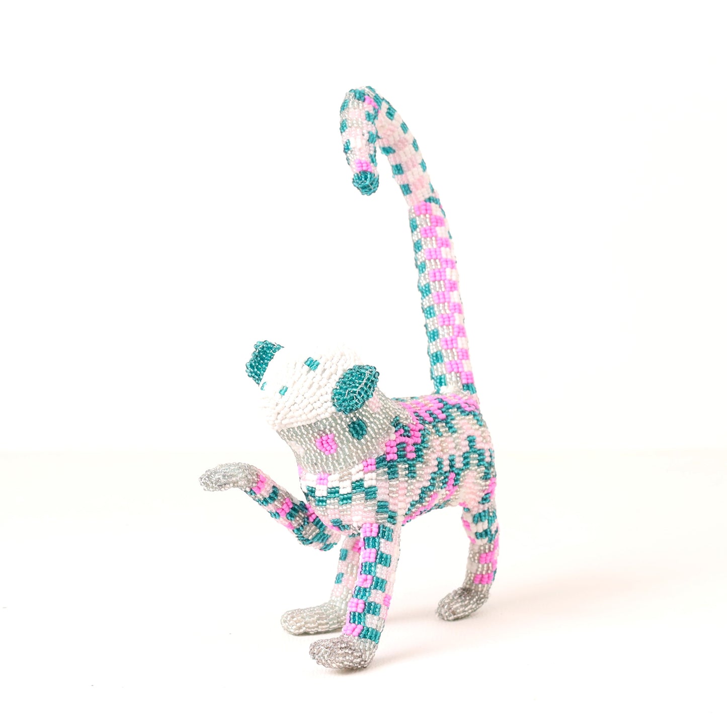 beaded monkey art