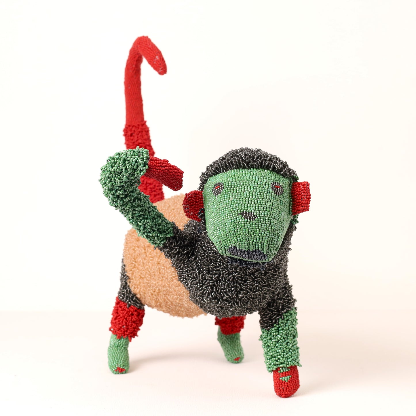 beaded monkey art