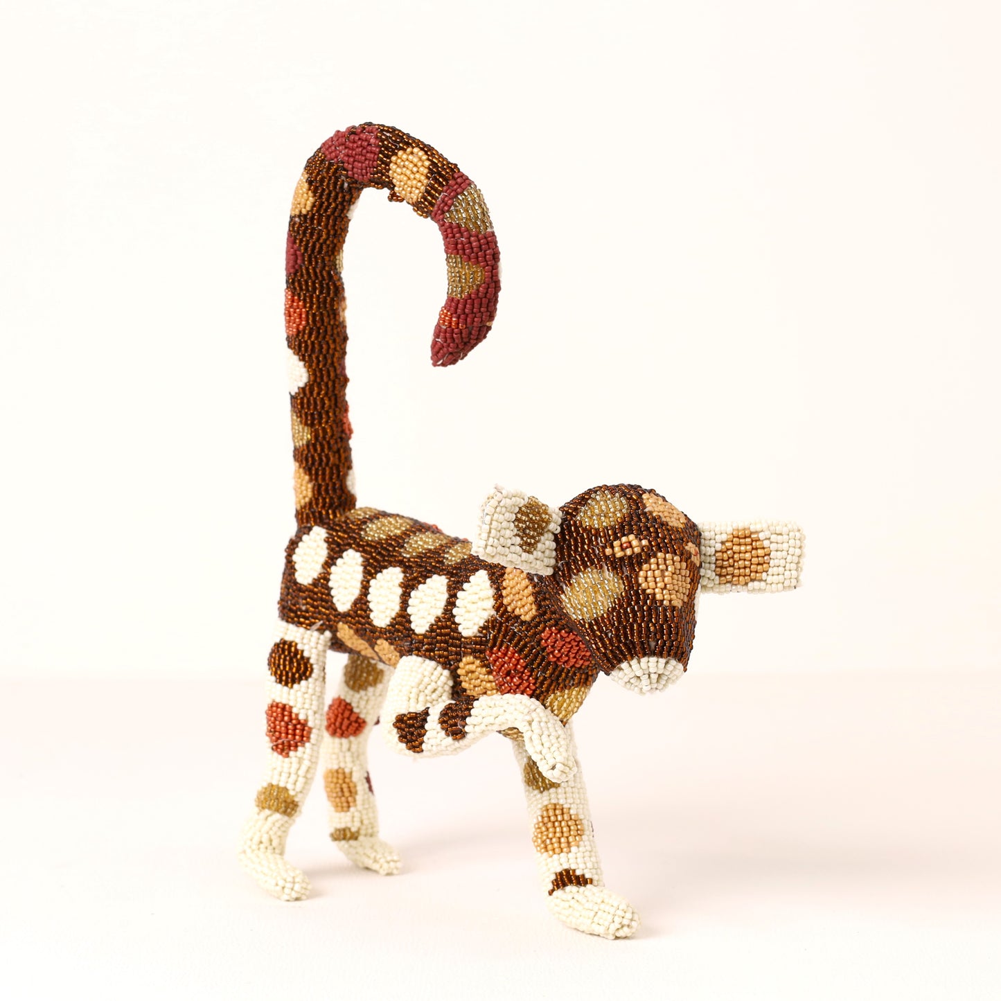 beaded monkey art