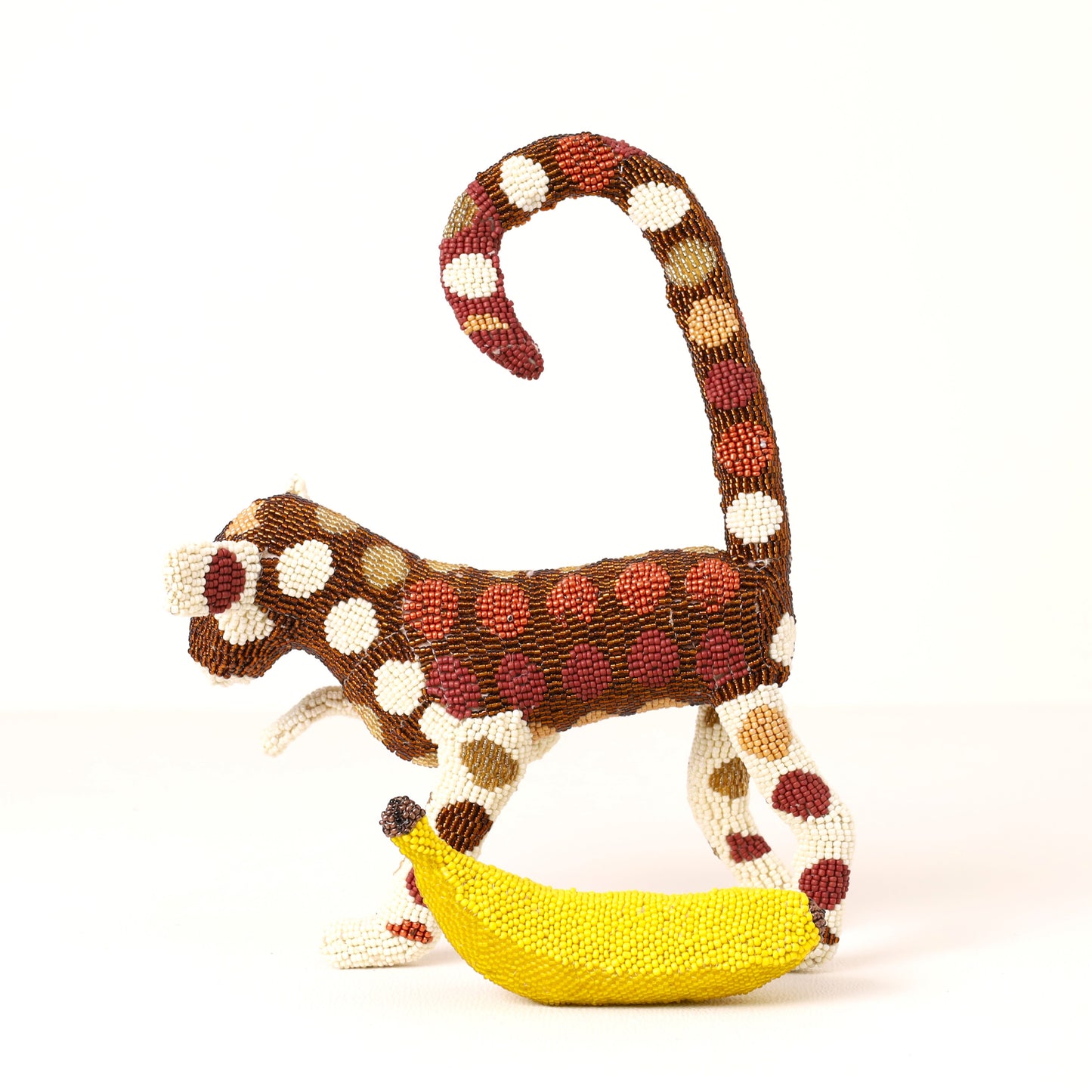 beaded monkey art