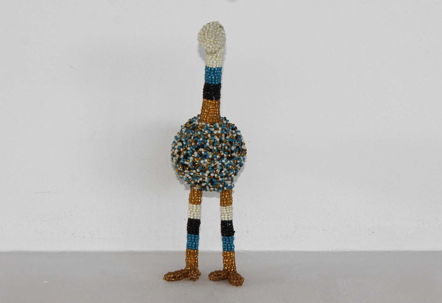 beaded ostrich art