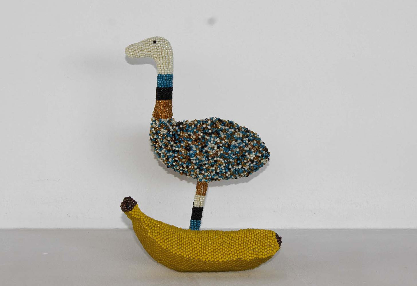 beaded ostrich art