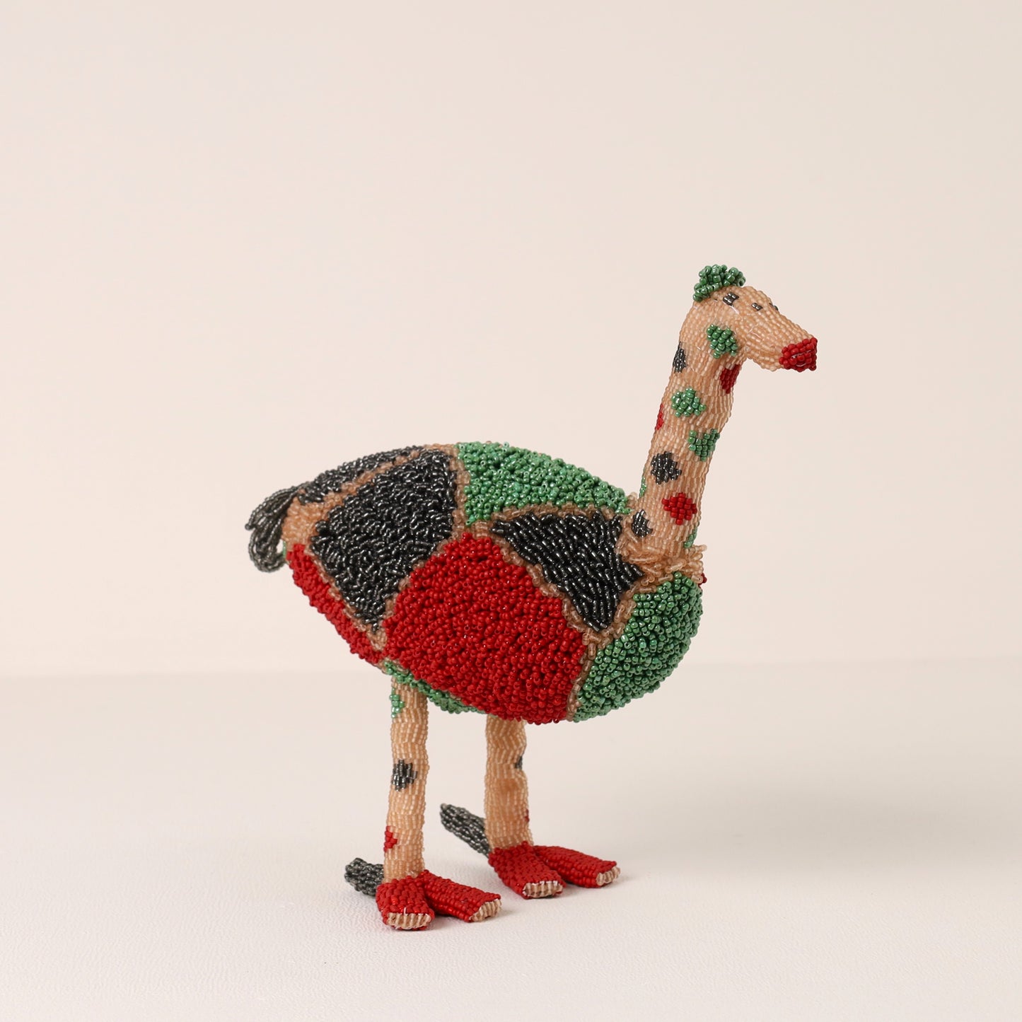 beaded ostrich art
