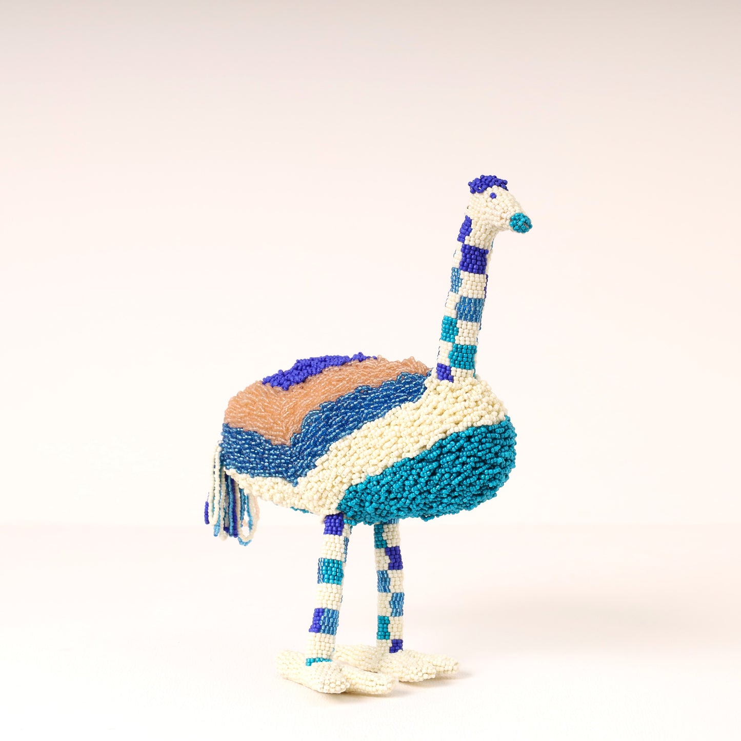 beaded ostrich art