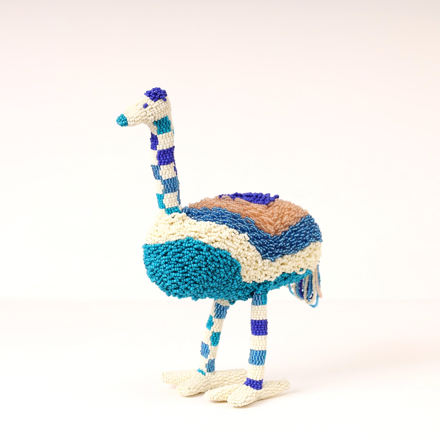 beaded ostrich art