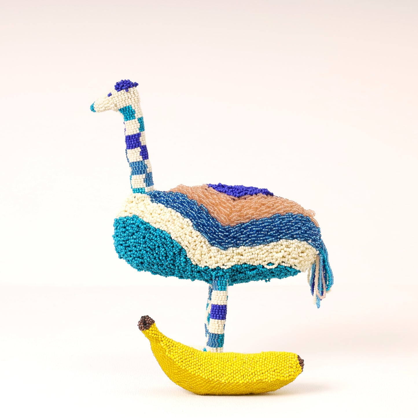 beaded ostrich art