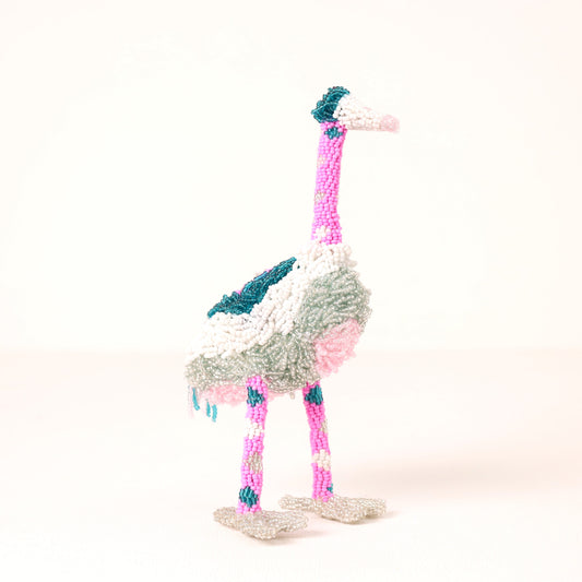 beaded ostrich art