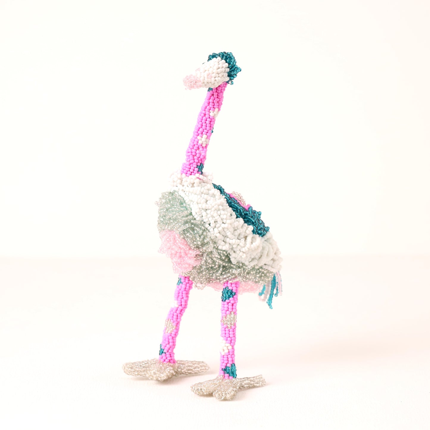 beaded ostrich art