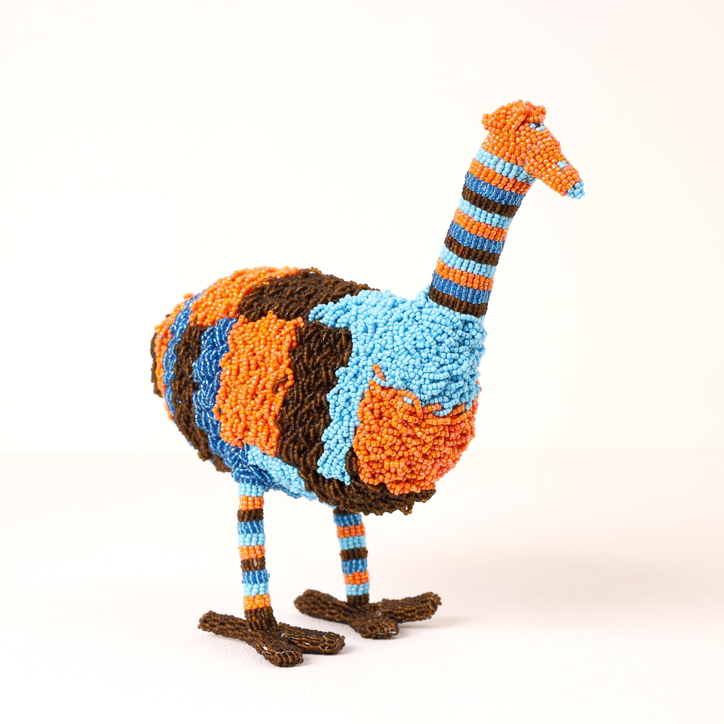 beaded ostrich art