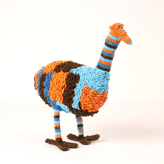 beaded ostrich art