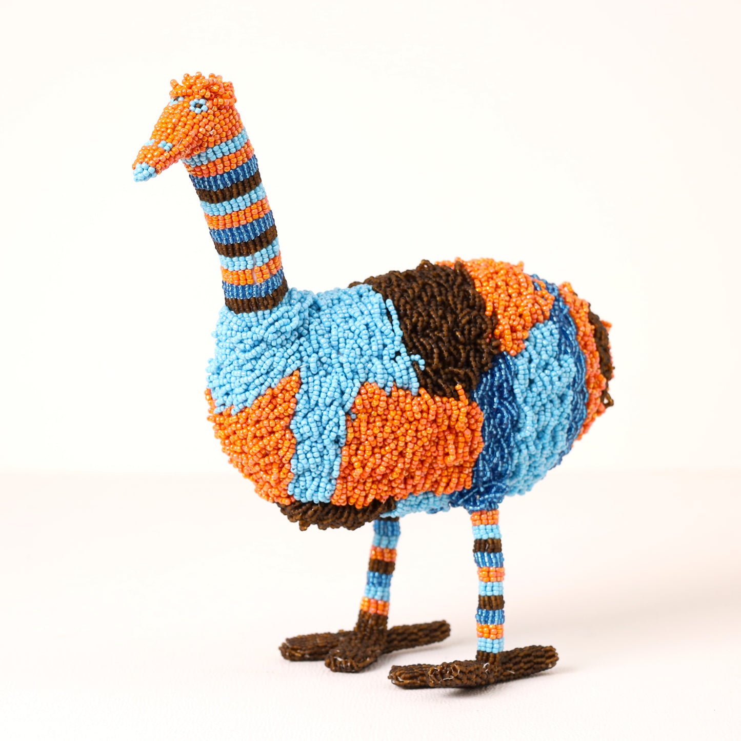 beaded ostrich art