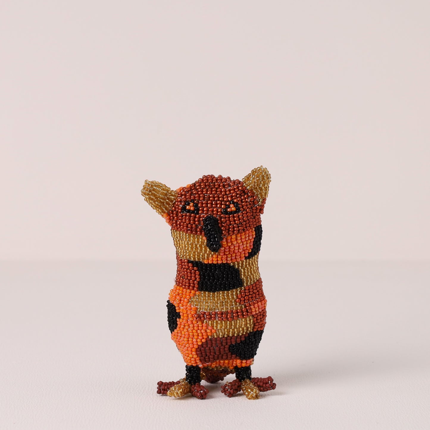 beaded owl art