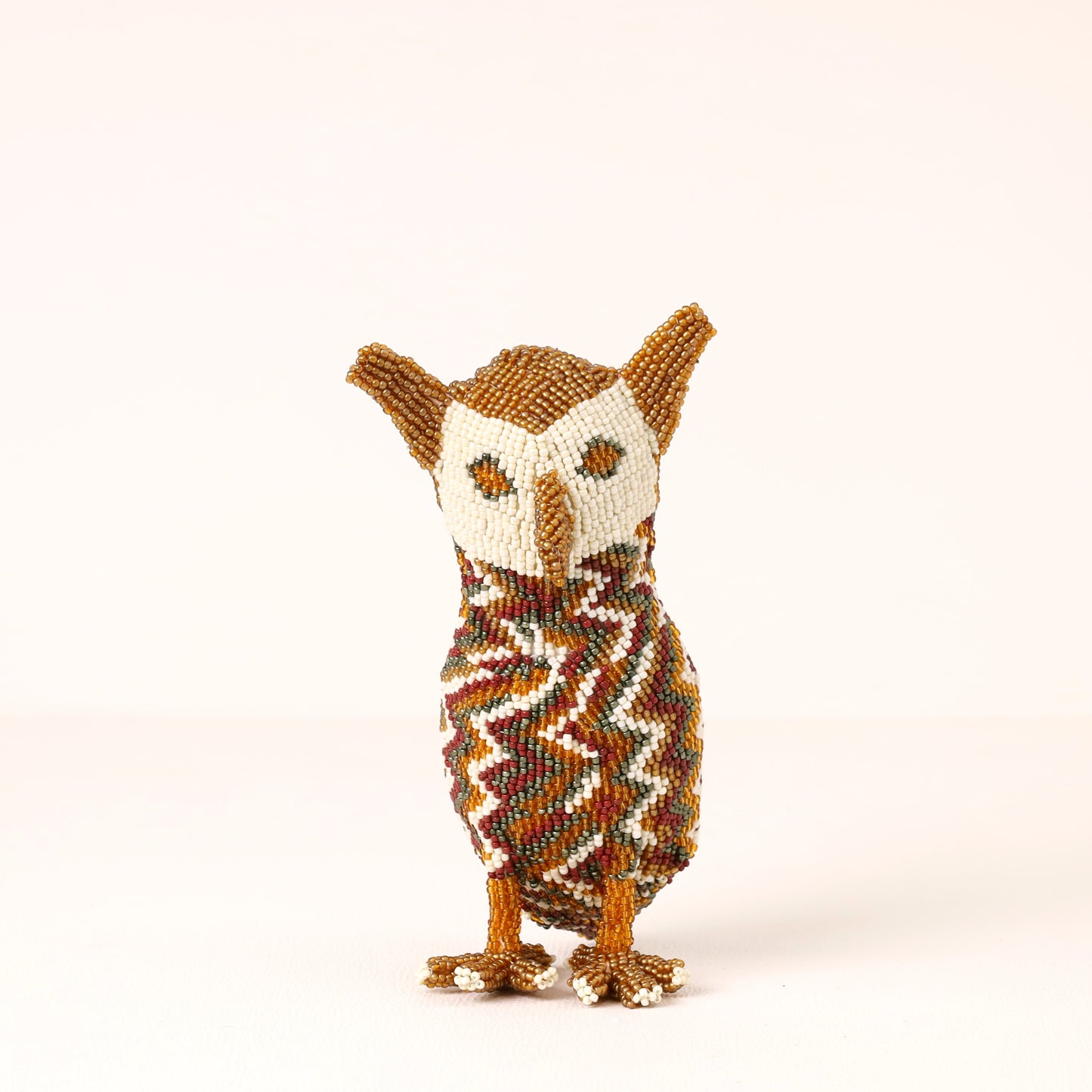beaded owl art
