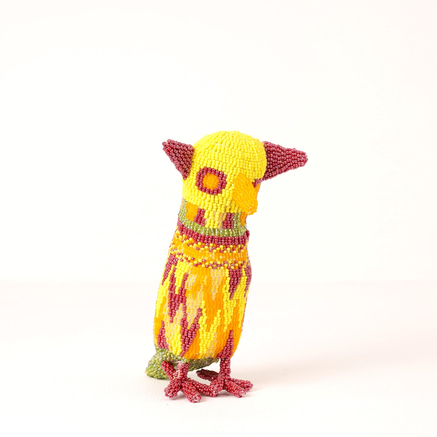 beaded owl art