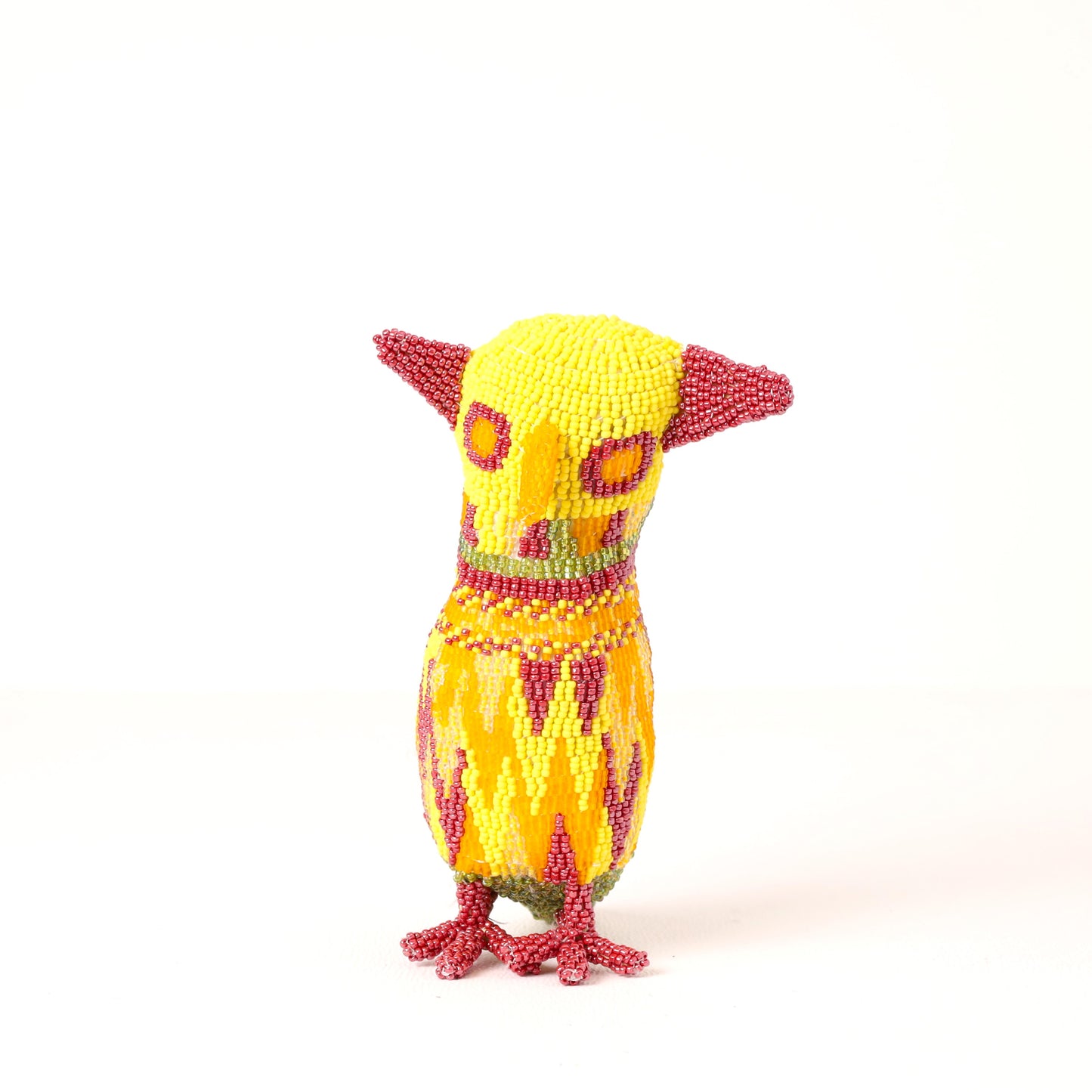 beaded owl art