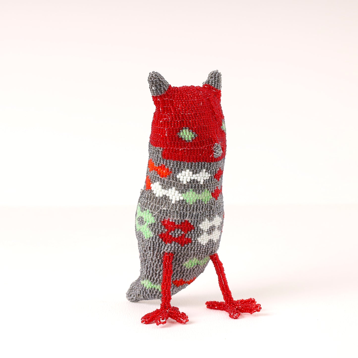 beaded owl art