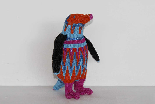 beaded penguin art