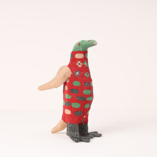 beaded penguin art