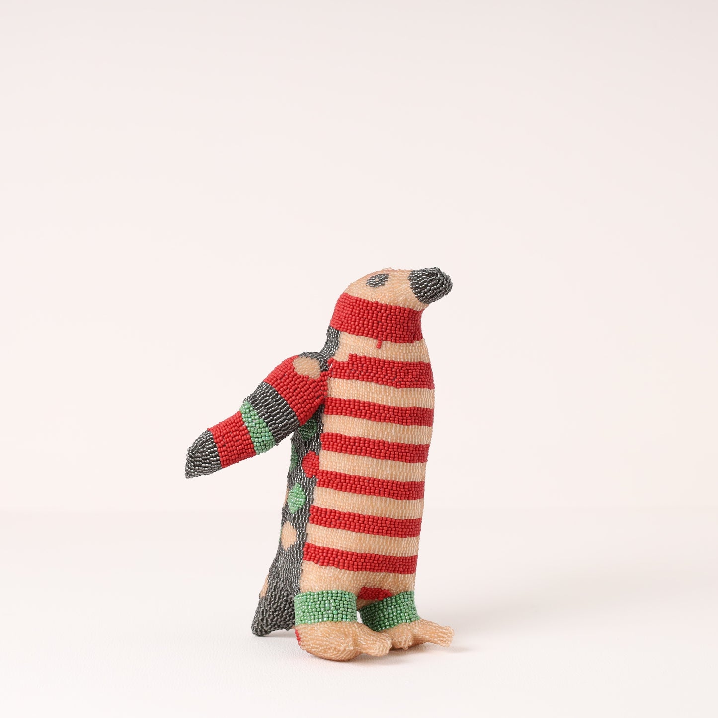 beaded penguin art