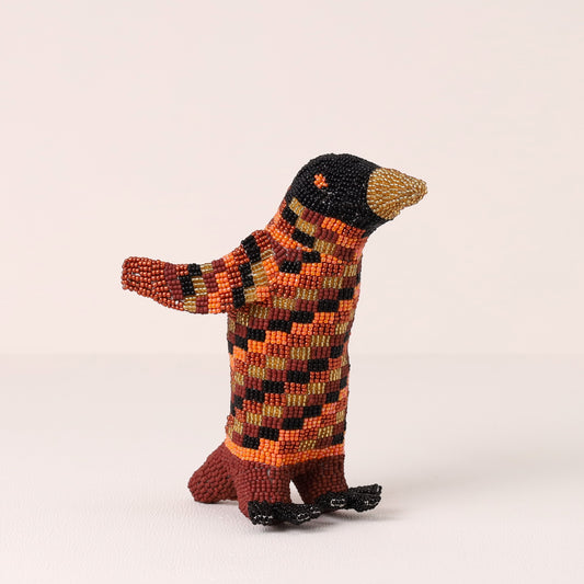 beaded penguin art