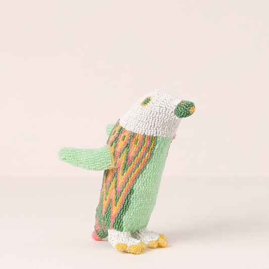 beaded penguin art
