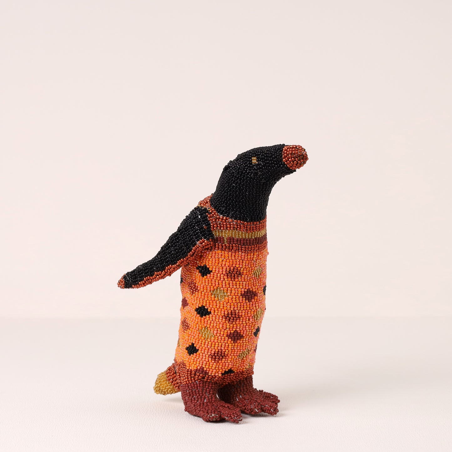 beaded penguin art