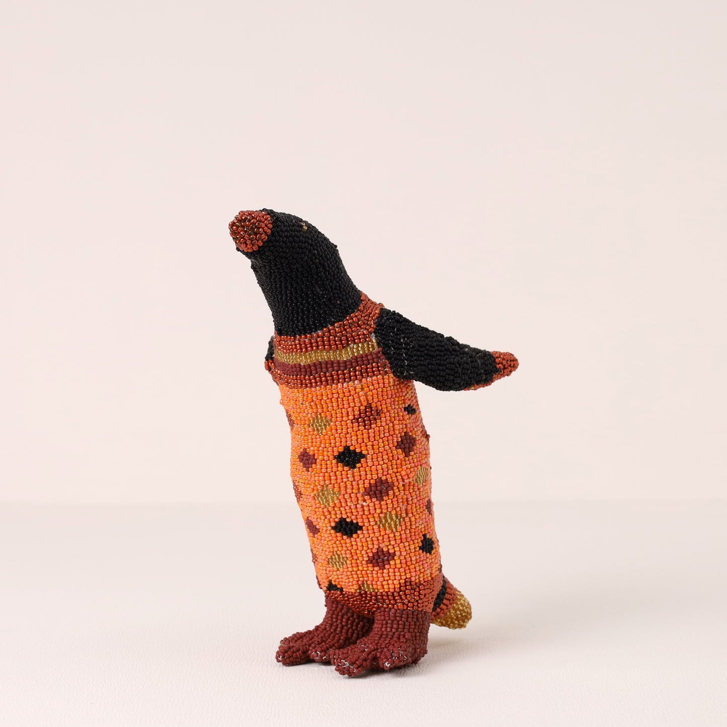 beaded penguin art