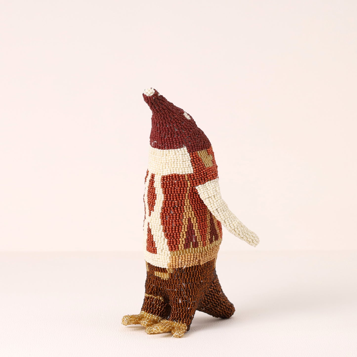 beaded penguin art