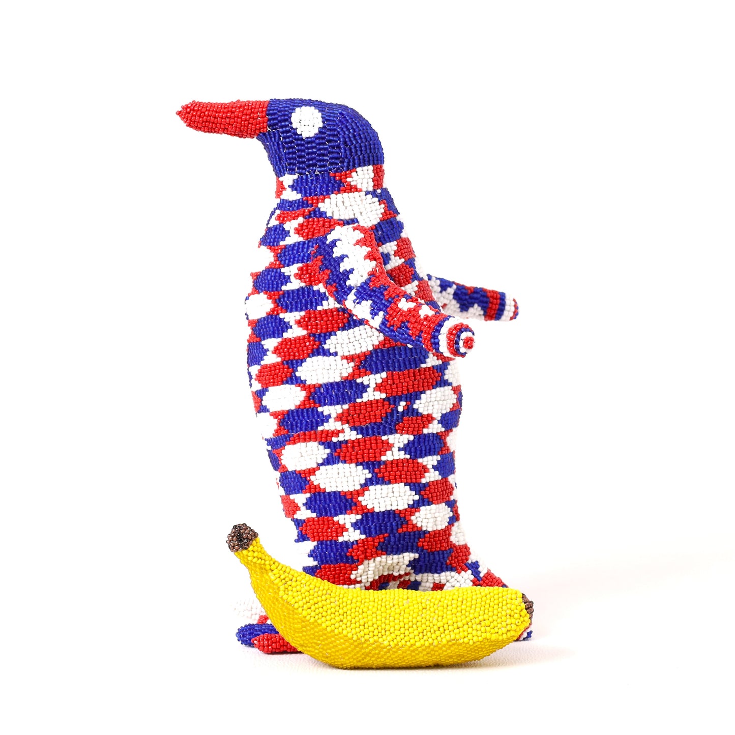 beaded penguin art