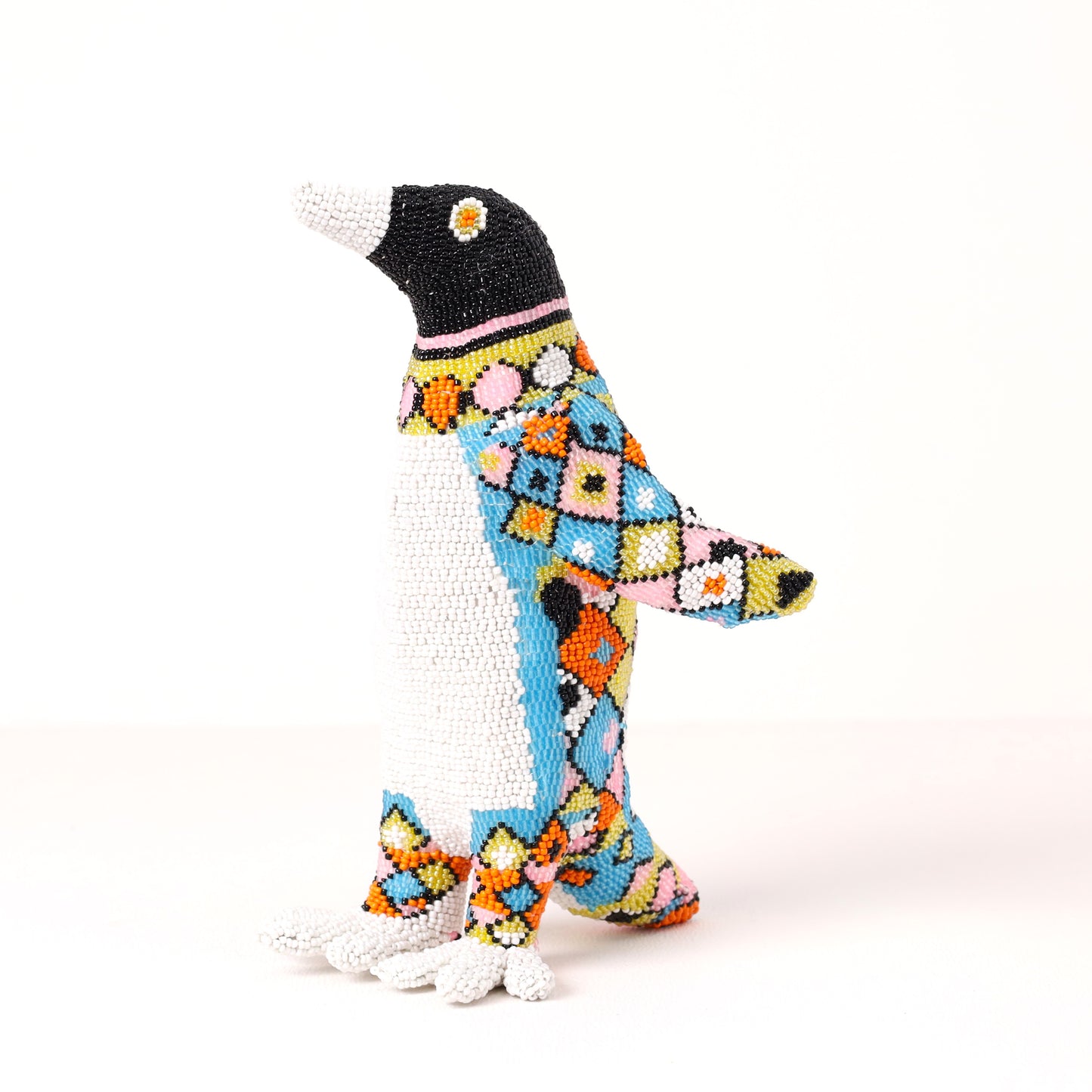 beaded penguin art