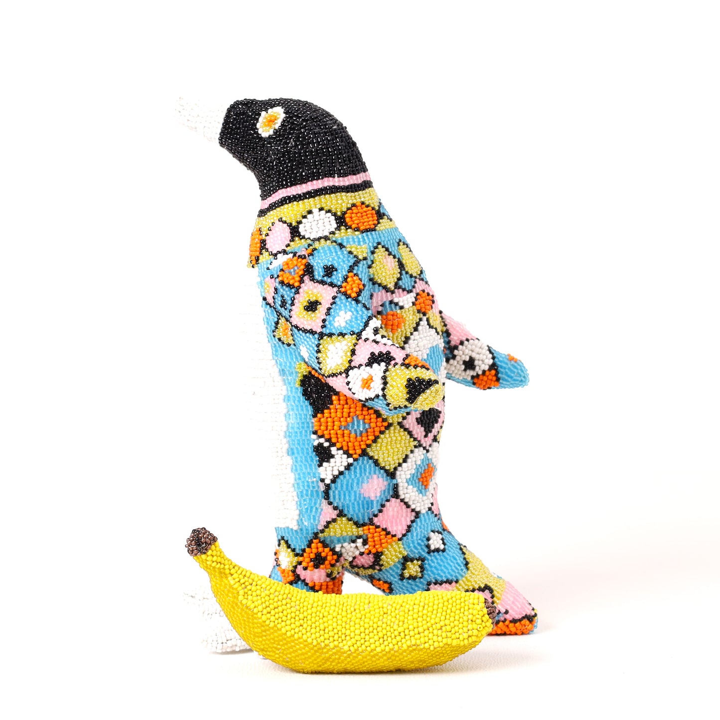 beaded penguin art