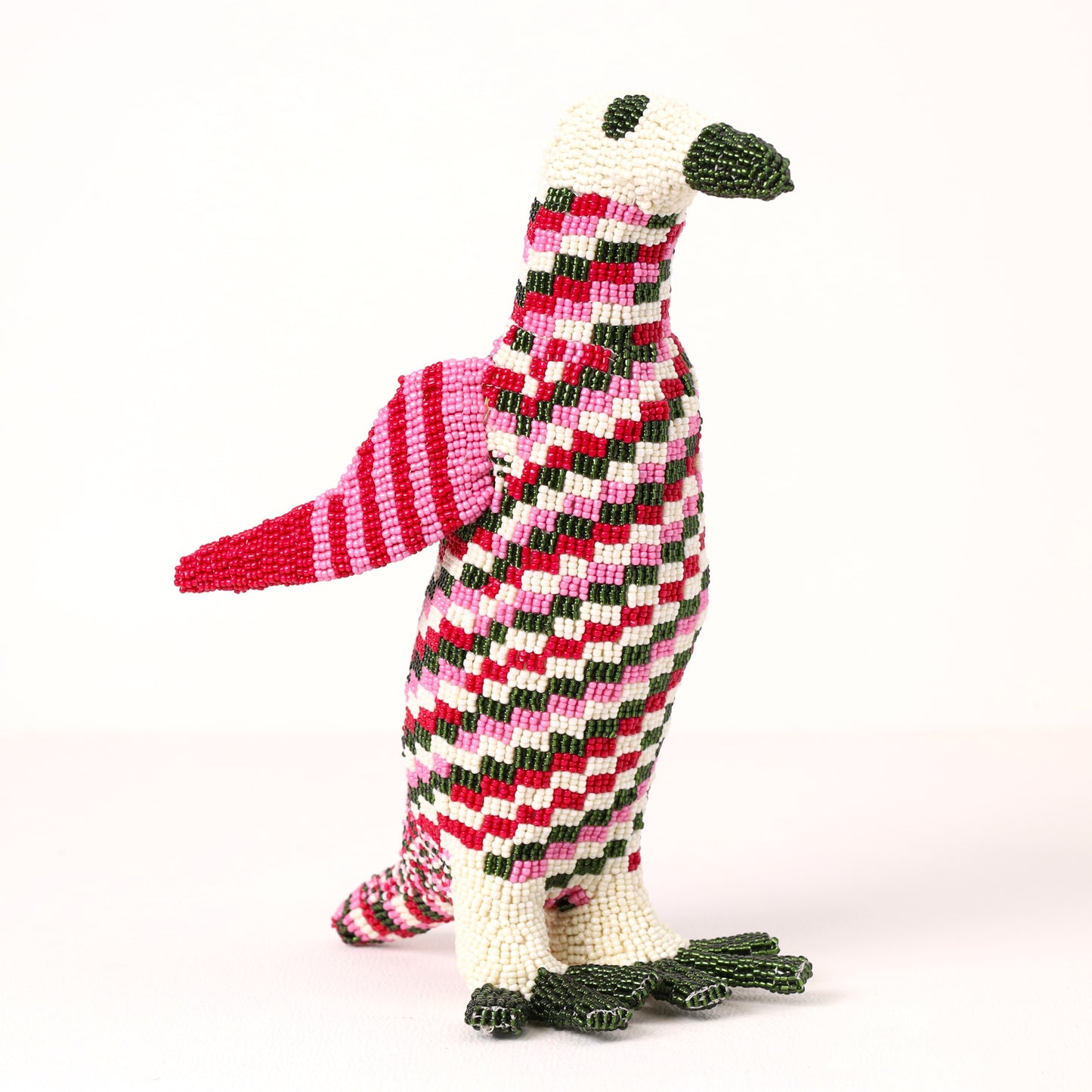 beaded penguin art