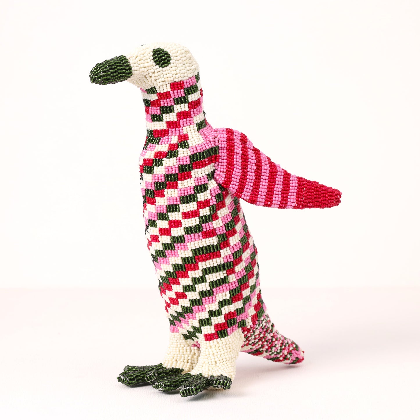 beaded penguin art