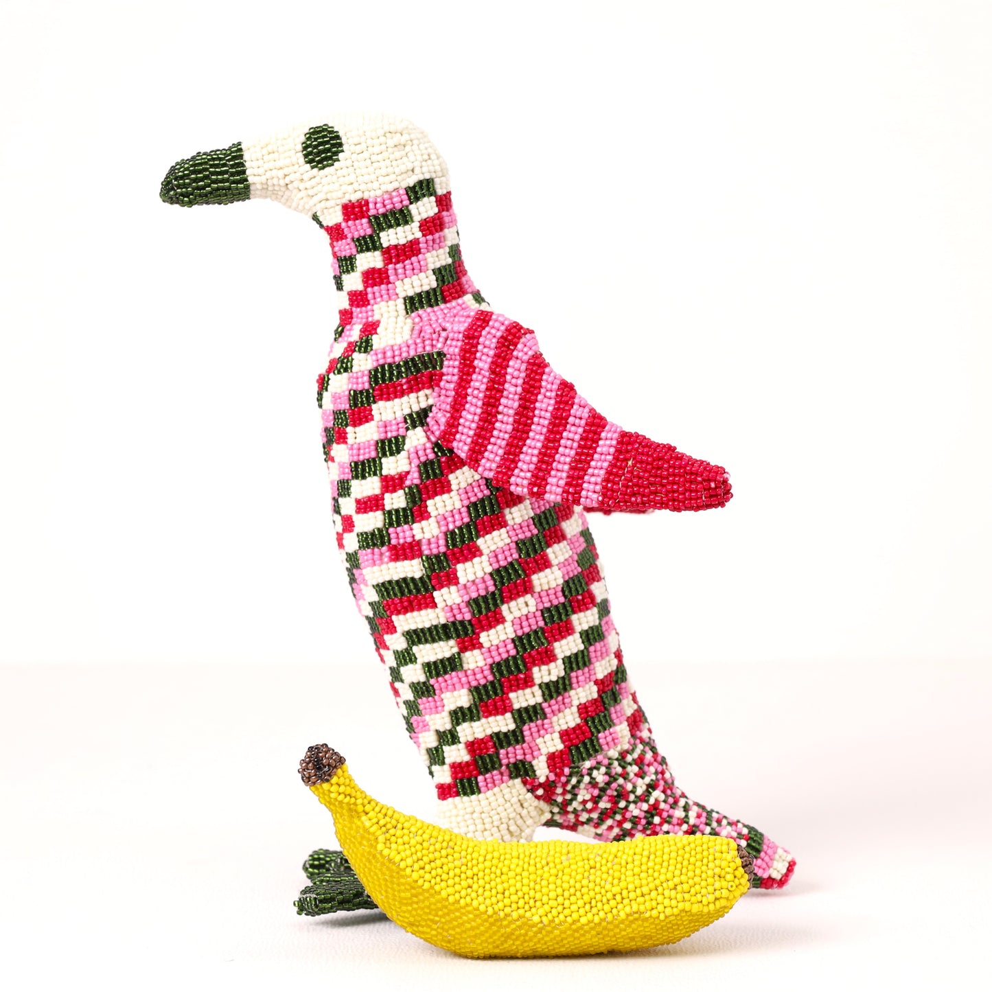 beaded penguin art