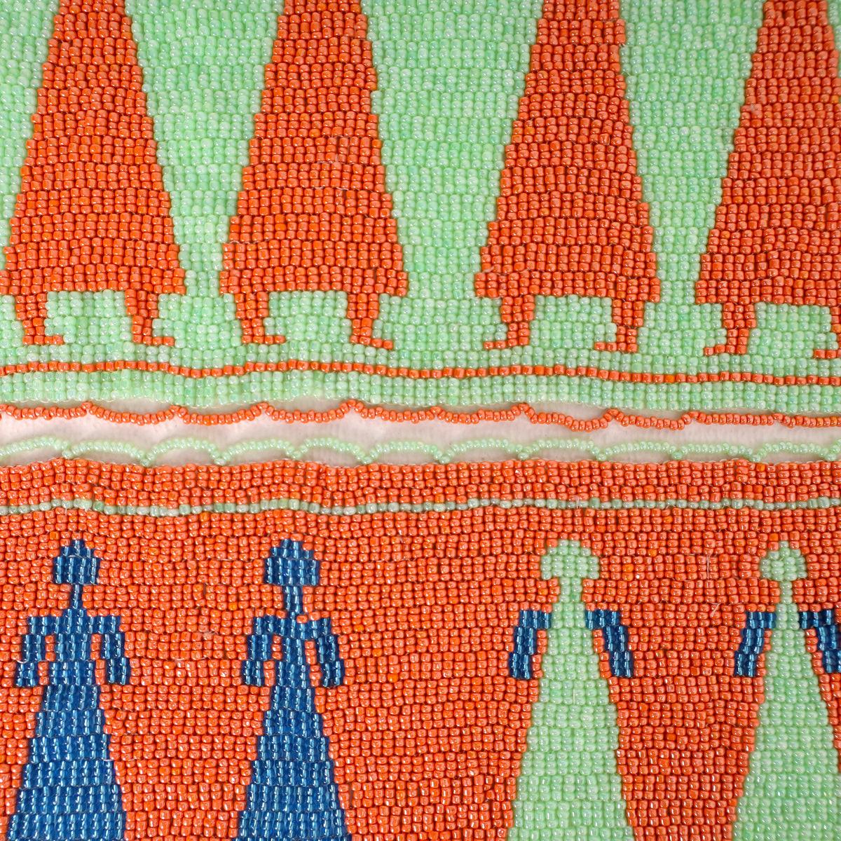 Handmade African beaded picture mat