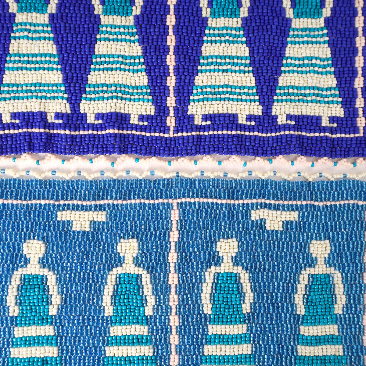Handmade African beaded picture mat