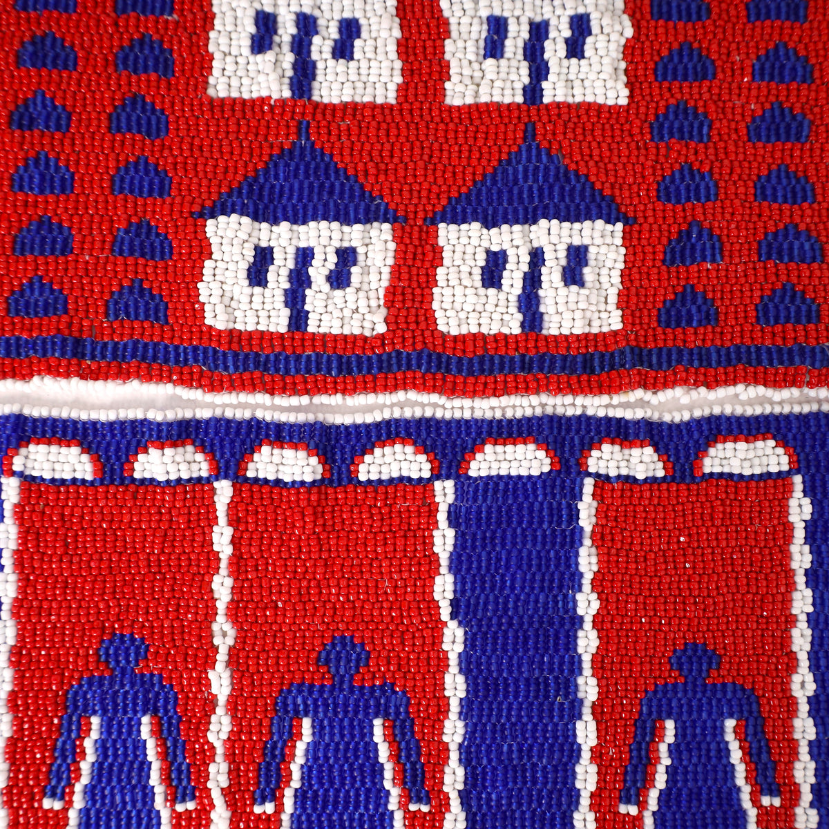 Handmade African beaded picture mat