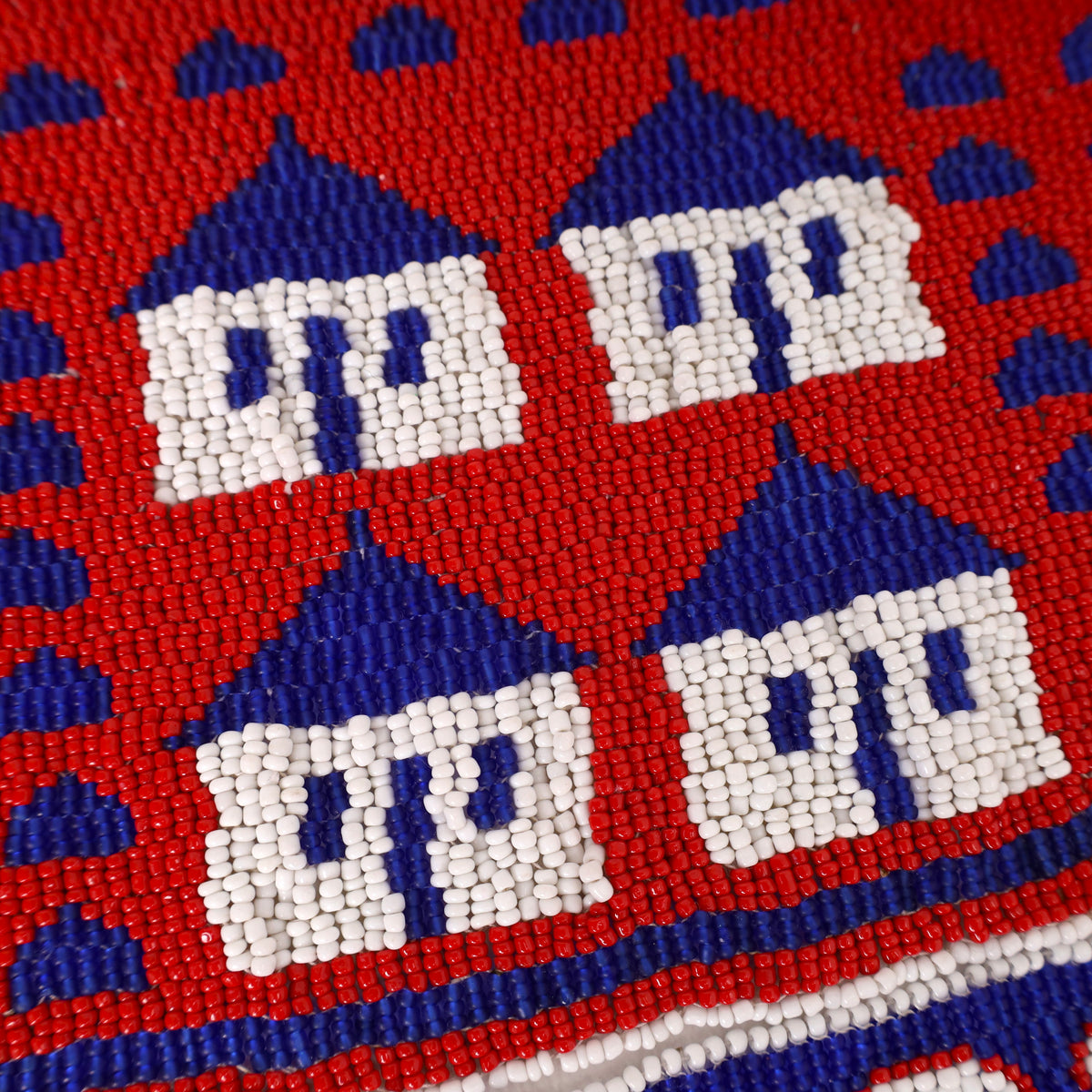 Handmade African beaded picture mat