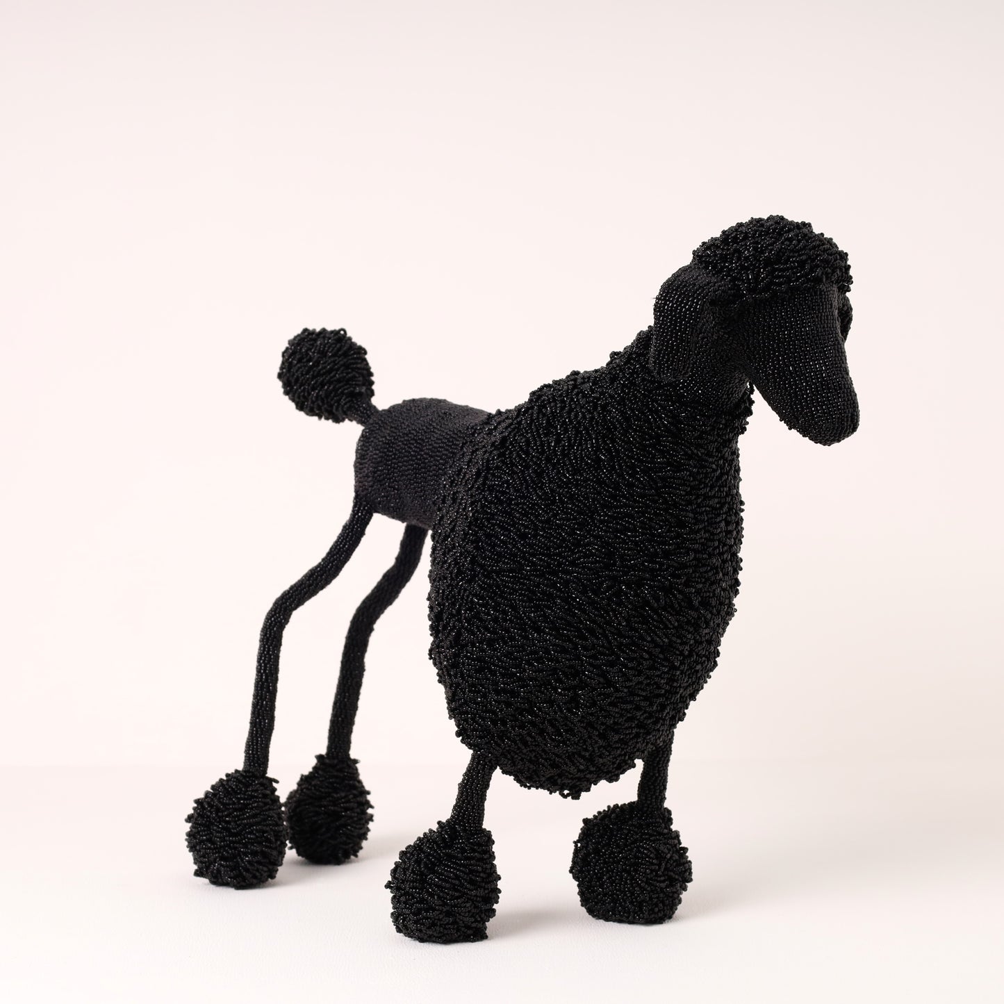 beaded poodle art