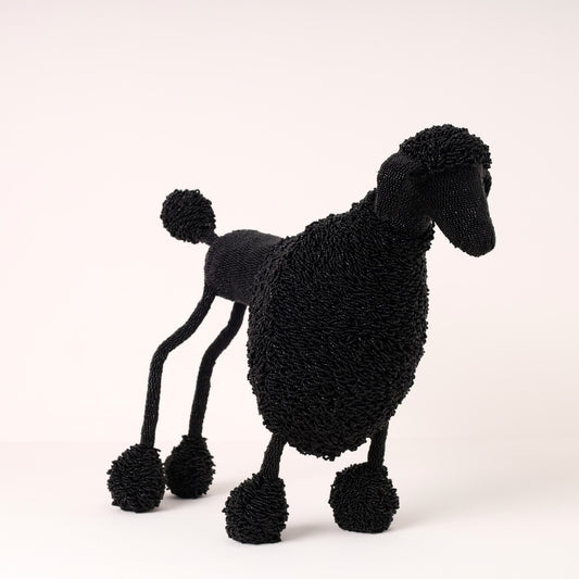 beaded poodle art