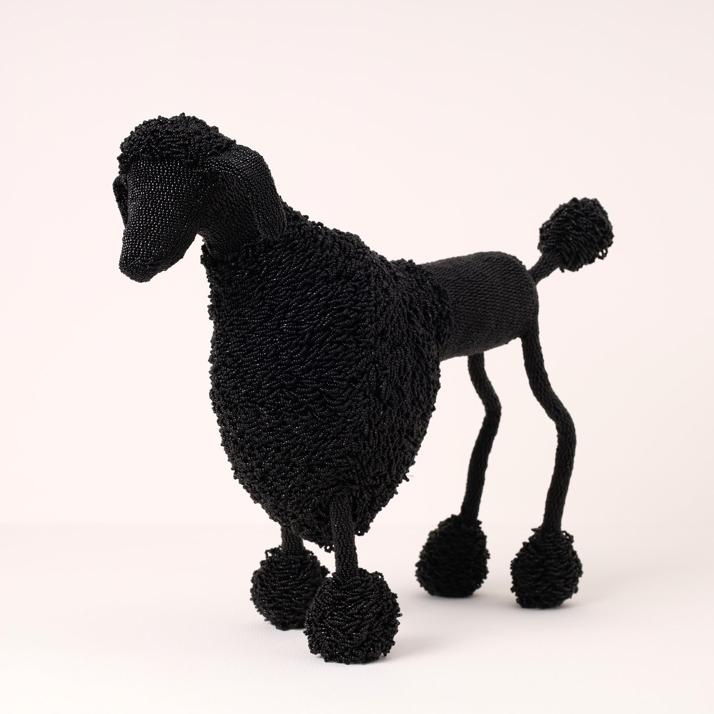 beaded poodle art