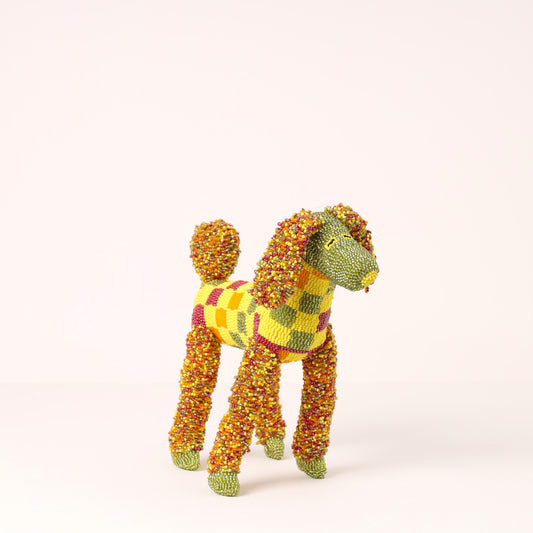 beaded poodle art