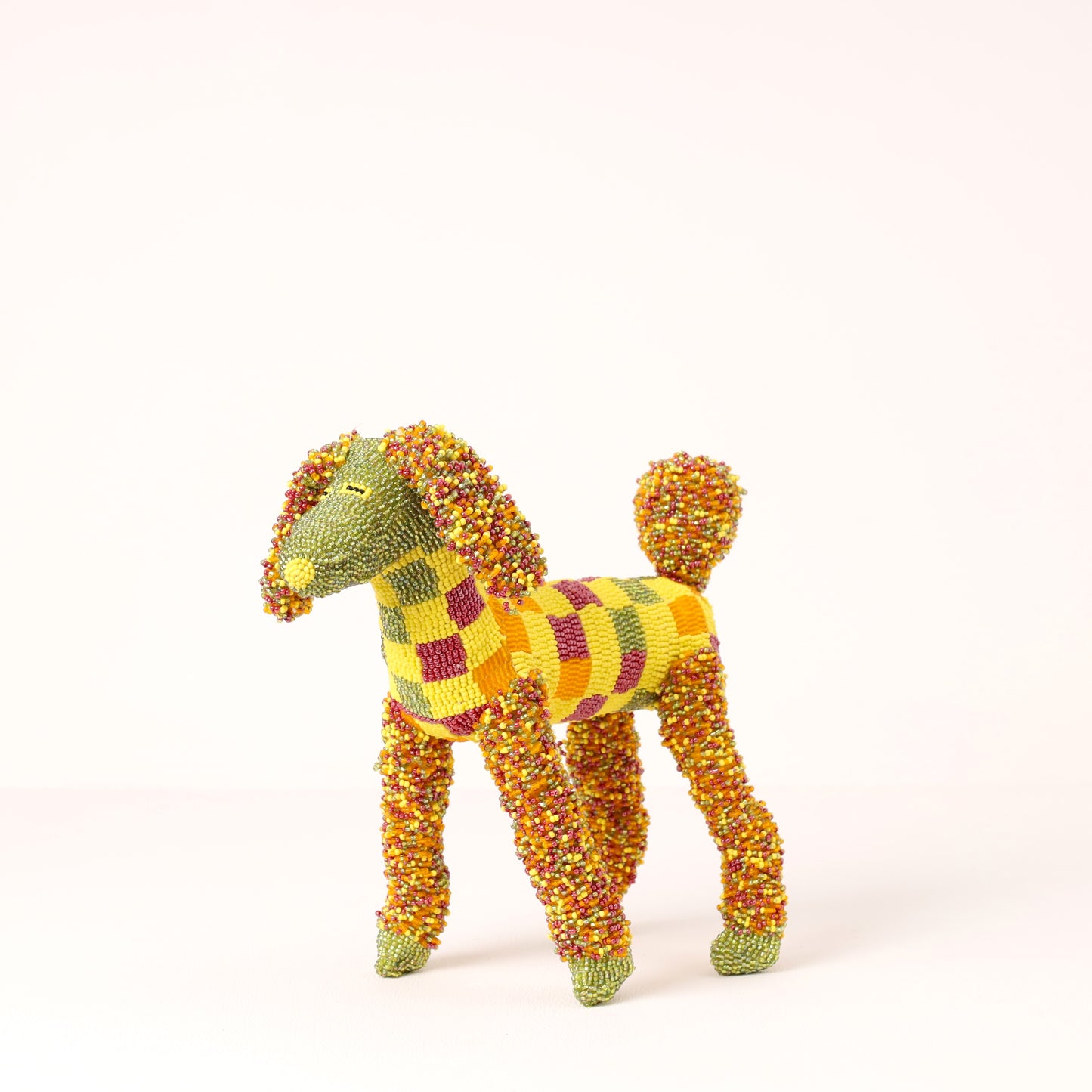 beaded poodle art