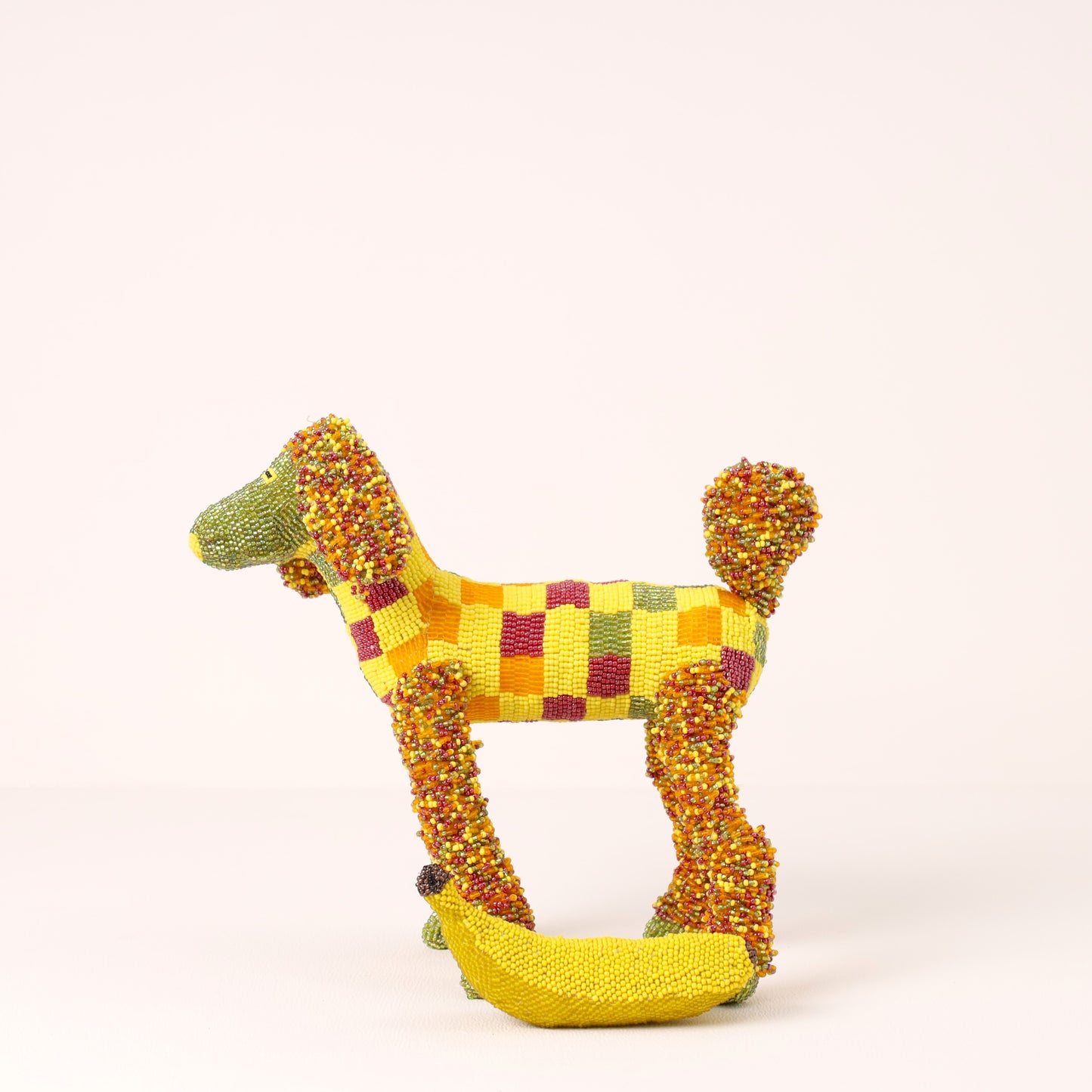 beaded poodle art