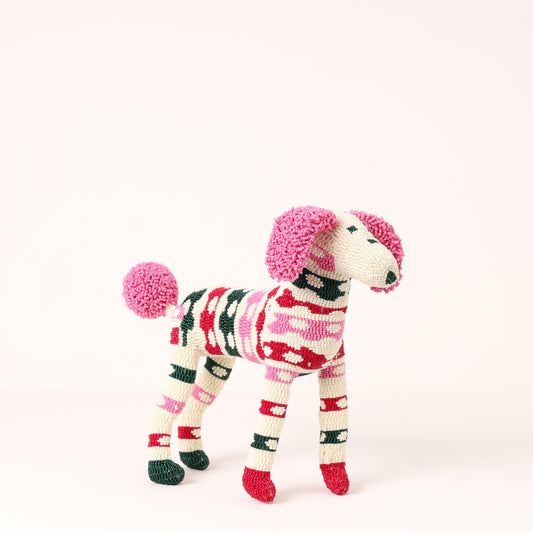 beaded poodle art