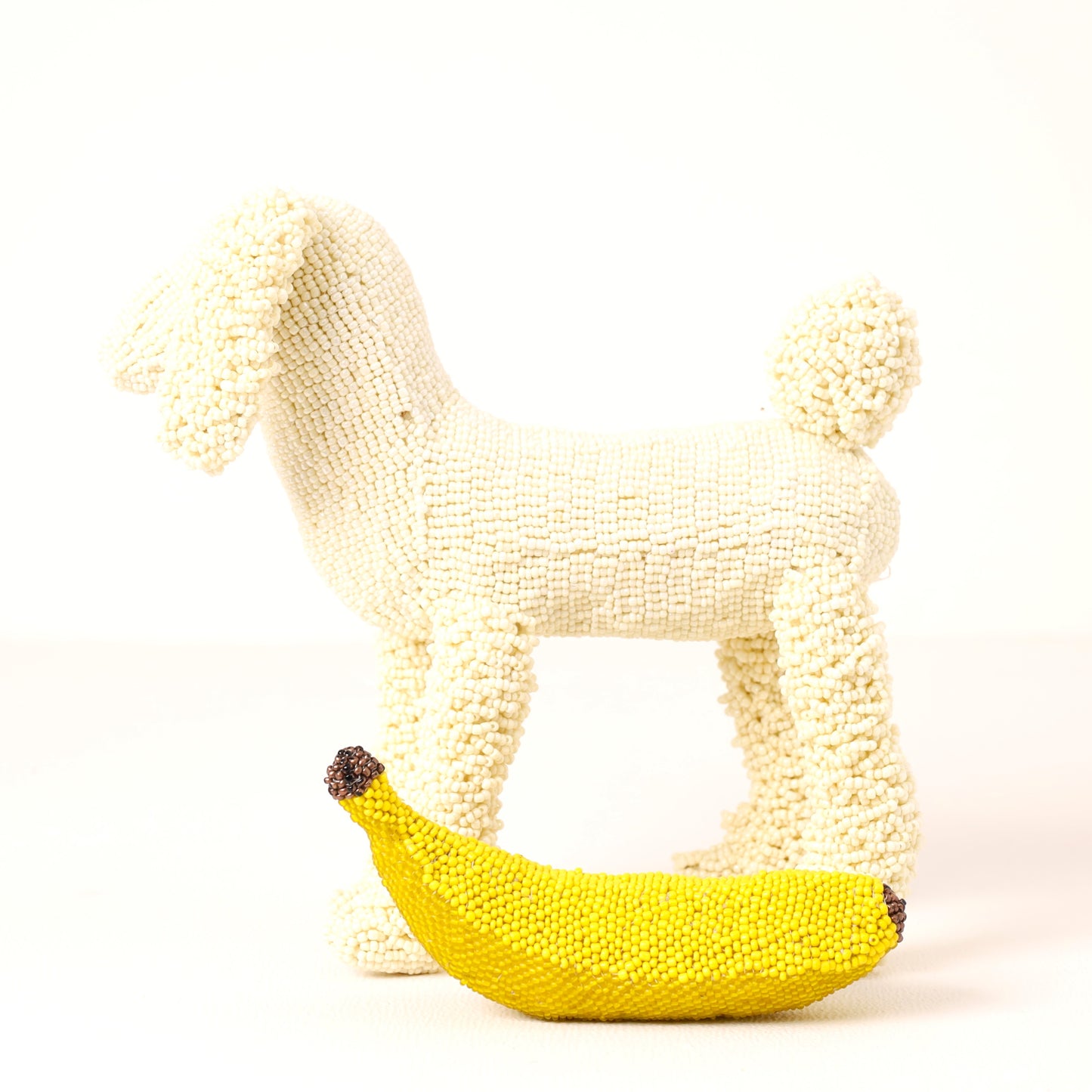 beaded poodle art