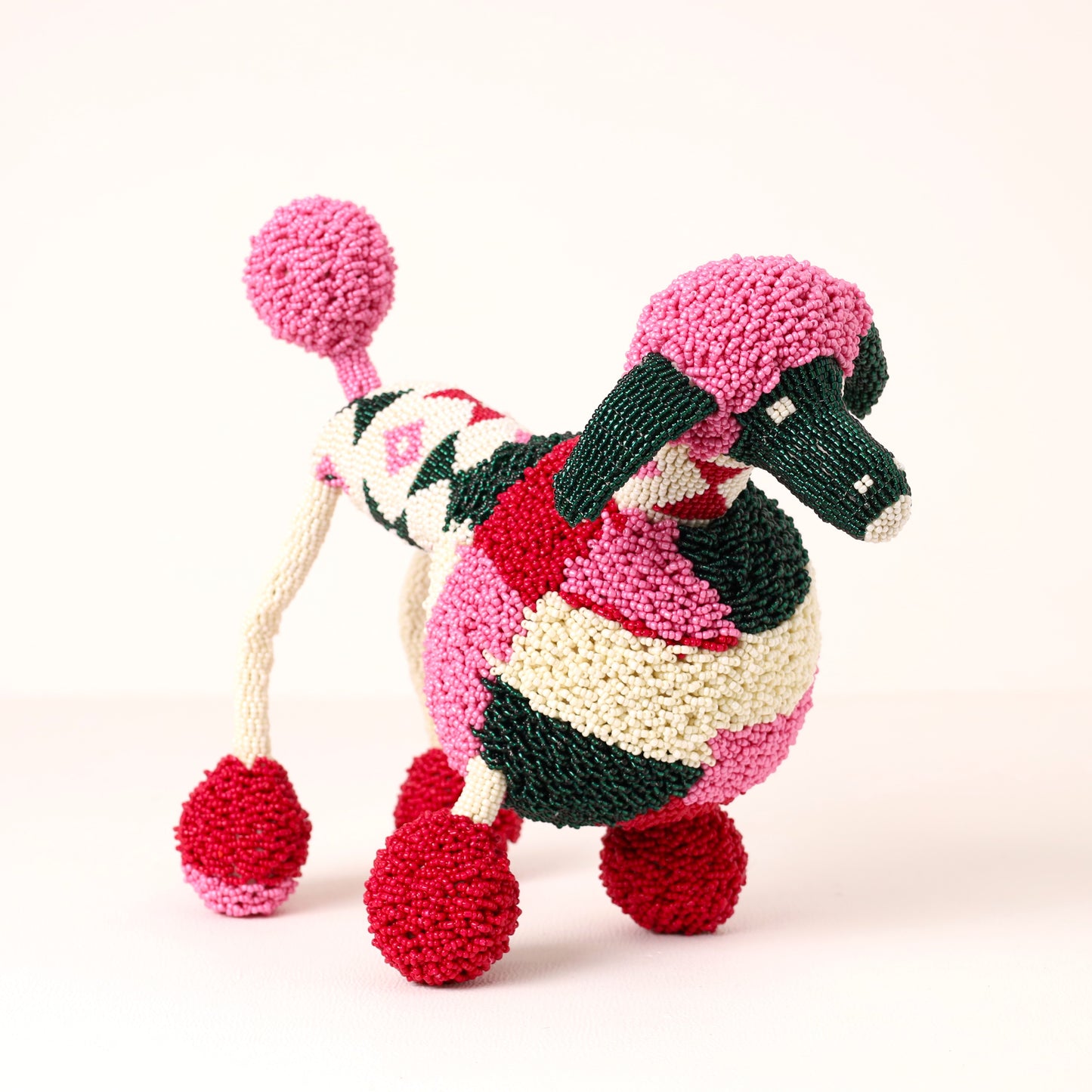 beaded poodle art